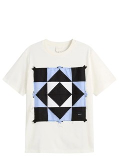a.p.c. t-shirt mant-shirt patchwork - cohbuh26580 aab white