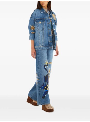 farm rio outerwear womanmistical denim jacket - 358026 l0034 2
