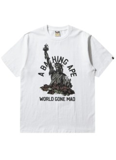 bape camiseta hombre statue of liberty tee m - 1l80110050 white