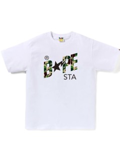 bape t-shirt manabc camo bape sta logo tee m - 1l80110008 whxgr
