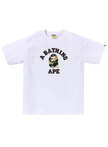 bape t-shirt man1st camo college tee m - 1l80110011 whxye