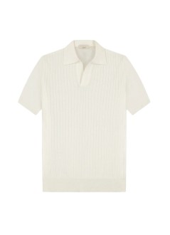 aurélien polo hombre buttonless polo shortsleeve ribbed - 020230802140001 ivory