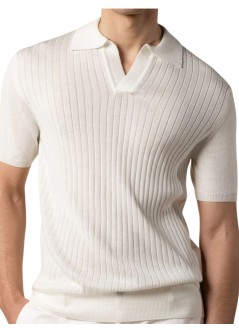 aurélien polo hombre buttonless polo shortsleeve ribbed - 020230802140001 ivory