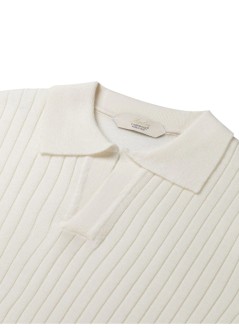 aurélien polo hombre buttonless polo shortsleeve ribbed - 020230802140001 ivory