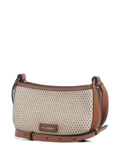 karl lagerfeld crossbody womank/circle saddle cb raffia mesh - b2w30020 1an