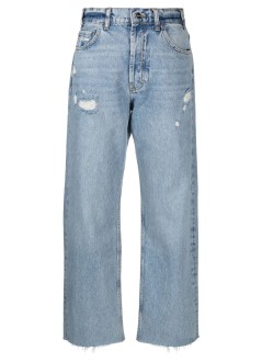 anine bing denim womangavin jean - a061113440 washed blue