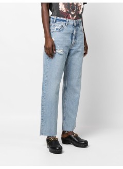 anine bing denim womangavin jean - a061113440 washed blue