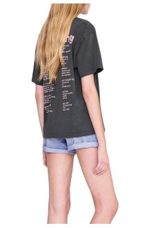 anine bing top womancade tee smiley - a0812928whg1 grey