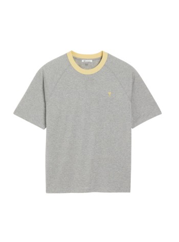 ami t-shirt manteeshirt with ami de coeur embroidery - hts390je0211 a157