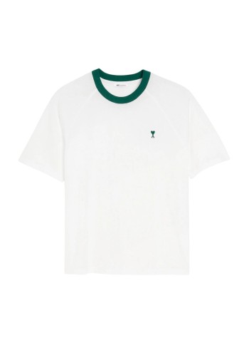 ami t-shirt manteeshirt with ami de coeur embroidery - hts390je0211 a158