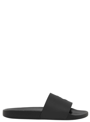 polo ralph lauren beach manpolo slide-sandals-slide - 809852071011 black white pp