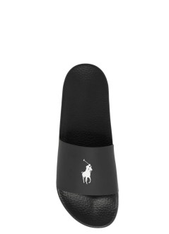 polo ralph lauren beach manpolo slide-sandals-slide - 809852071011 black white pp