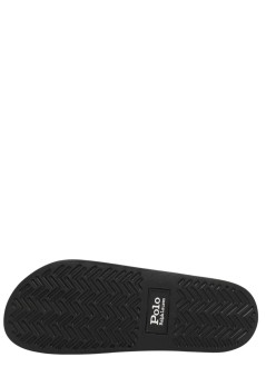polo ralph lauren beach manpolo slide-sandals-slide - 809852071011 black white pp