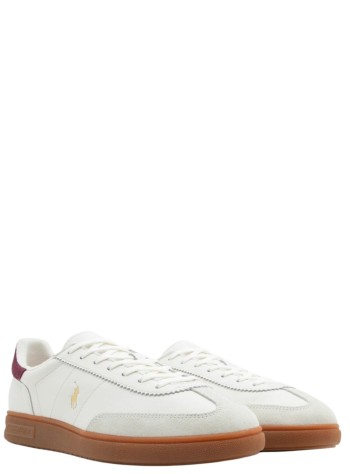 polo ralph lauren sneaker hombre bedford pp-sneakers-low top lace - 809p13078003 deckwash white harvard wine 2