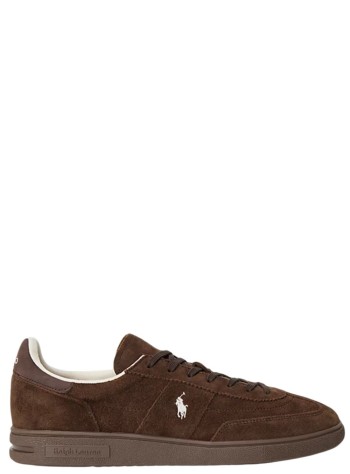 polo ralph lauren sneaker manbedford pp-sneakers-low top lace - 809p13079002 chocolate brown dark brown