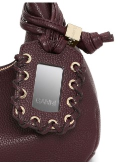 ganni handbag womanhobo mini grained - a7102 979