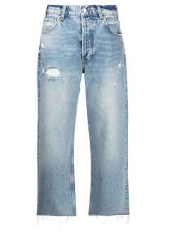 anine bing denim womangavin jean - a061113440 washed blue