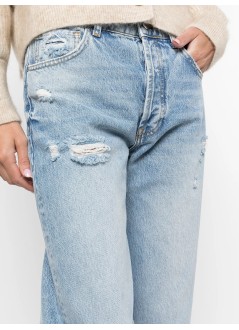 anine bing denim womangavin jean - a061113440 washed blue