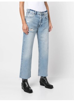 anine bing denim womangavin jean - a061113440 washed blue