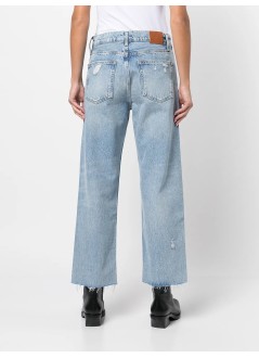 anine bing denim womangavin jean - a061113440 washed blue