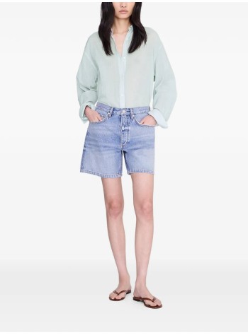 anine bing pantalon corto mujer delaney short - a0512255whd92 vintage blue 2