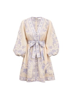 zimmermann vestido mujer indra plunge mini dress - 3500dss262 crlf