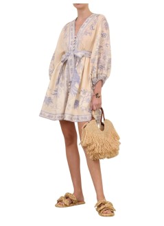 zimmermann vestido mujer indra plunge mini dress - 3500dss262 crlf