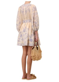 zimmermann vestido mujer indra plunge mini dress - 3500dss262 crlf