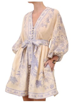 zimmermann vestido mujer indra plunge mini dress - 3500dss262 crlf