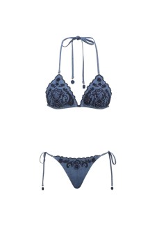 zimmermann bikini 2 pieces womanaster denim embroidery bikini - 7989wss261 den