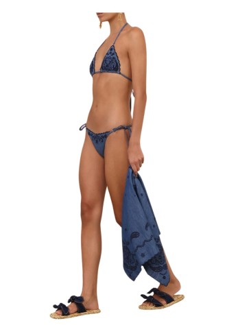 zimmermann bikini 2 pieces womanaster denim embroidery bikini - 7989wss261 den 2