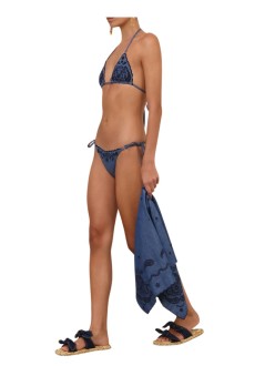 zimmermann bikini 2 pieces womanaster denim embroidery bikini - 7989wss261 den