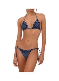 zimmermann bikini 2 pieces womanaster denim embroidery bikini - 7989wss261 den