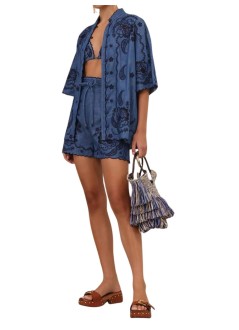 zimmermann short pant womanaster embroidered denim short - 8361ass261 rwblu