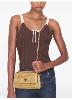 tory burch crossbody mujer kira turnlock straw mini bag - 184121254 254