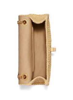 tory burch crossbody mujer kira turnlock straw mini bag - 184121254 254