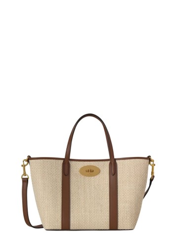 mulberry handbag womanmini bayswater tote raffia and leather - rl9075000 h709