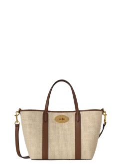 mulberry handbag womanmini bayswater tote raffia and leather - rl9075000 h709