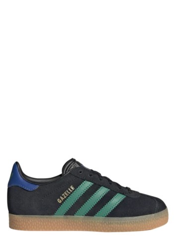 adidas originals sneaker junior gazelle c - ki7134 cblack eqtgrn royblu