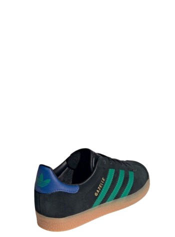 adidas originals sneaker junior gazelle c - ki7134 cblack eqtgrn royblu 2