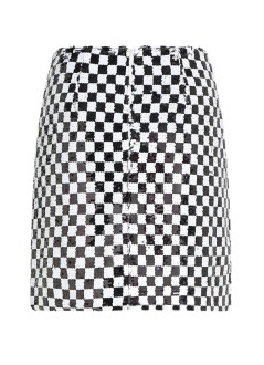 karl lagerfeld skirt womancheckerboard sequin skirt - b3w12022 101