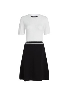 karl lagerfeld vestido mujer logo knit dress - b3w13039 101