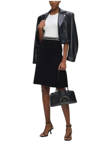 karl lagerfeld dress womanlogo knit dress - b3w13039 101 2