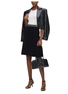 karl lagerfeld vestido mujer logo knit dress - b3w13039 101