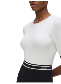 karl lagerfeld vestido mujer logo knit dress - b3w13039 101
