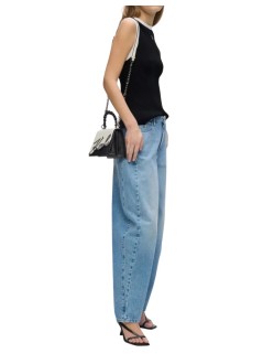 karl lagerfeld top womancontrast knit tank top - b3w18042 998