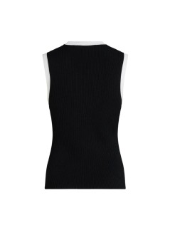 karl lagerfeld top womancontrast knit tank top - b3w18042 998