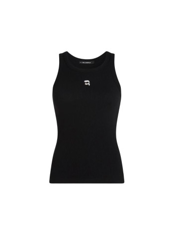 karl lagerfeld top mujer ikon ribbed tank top - b2w17099 999