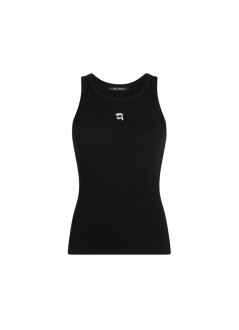 karl lagerfeld top womanikon ribbed tank top - b2w17099 999