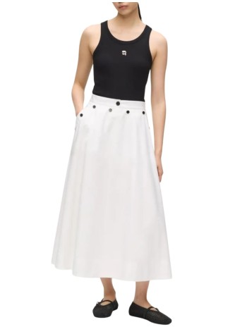 karl lagerfeld top mujer ikon ribbed tank top - b2w17099 999 2